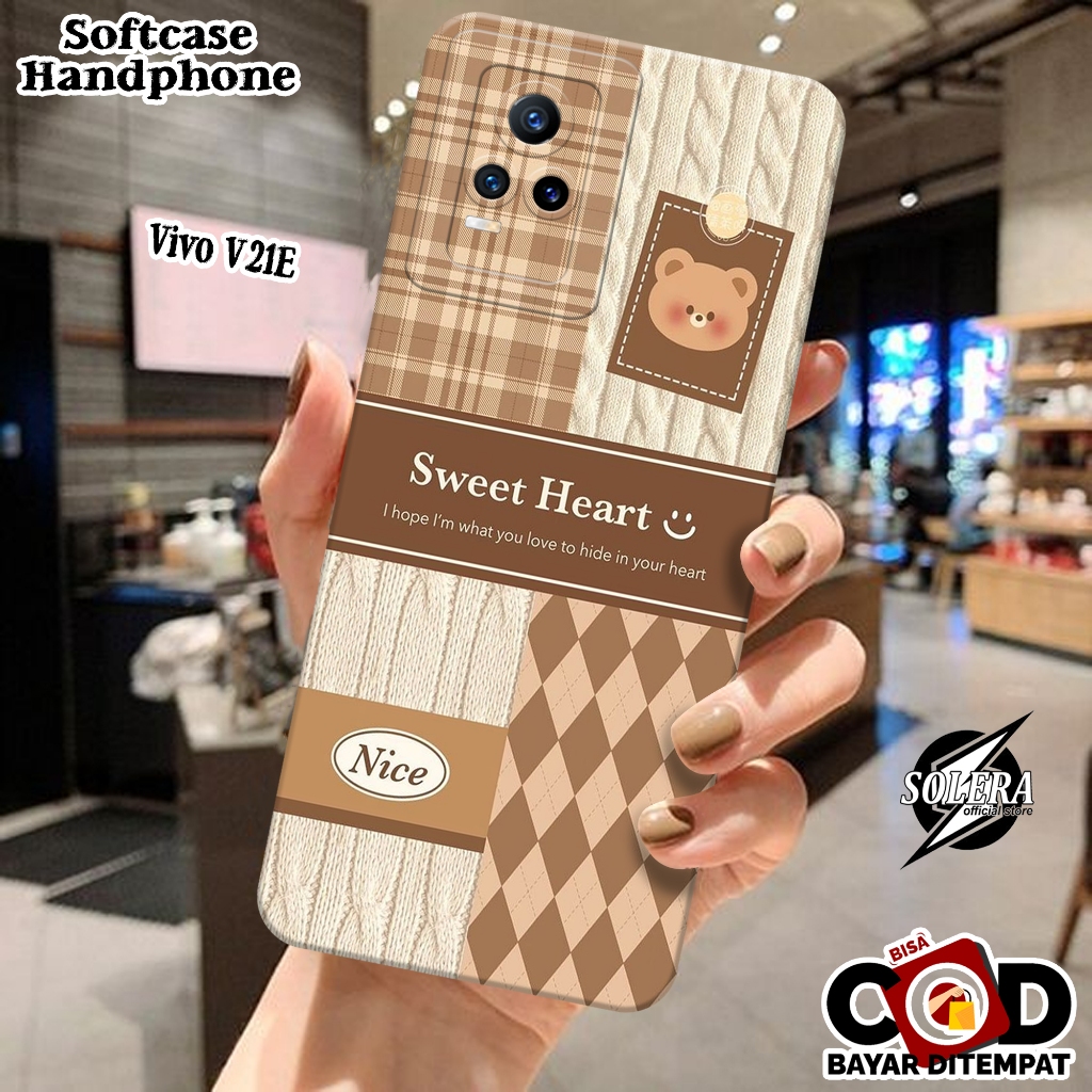 Case Vivo V21E Softcase Vivo V21E Terbaru Silikon Pro Camera Fashion Case Kartun Lucu Cover Hp Kesin