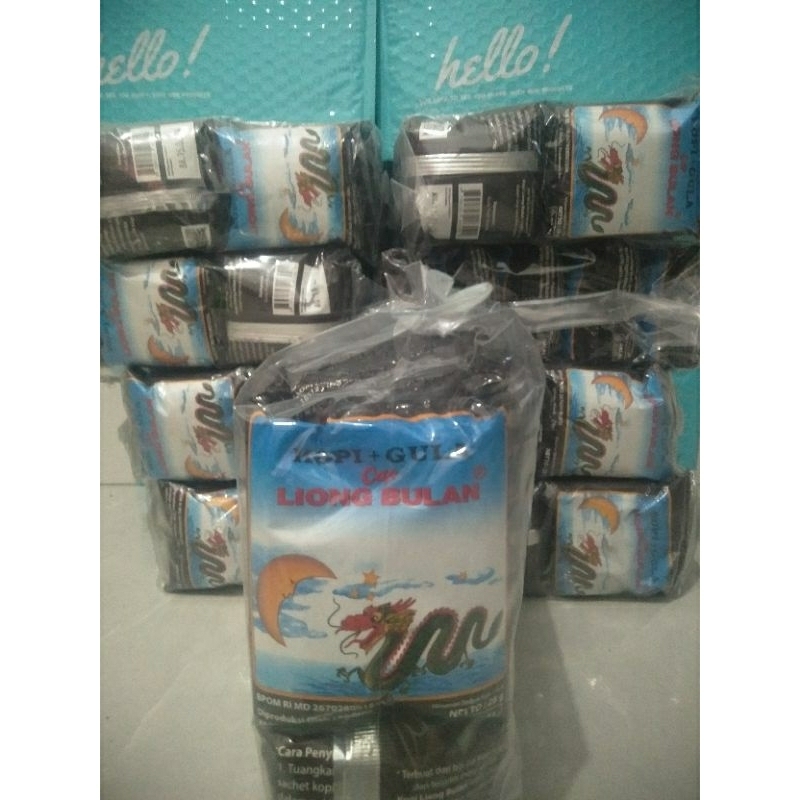 

Kopi Cap Liong Bulan/Kopi+Gula 1 pack isi 20 sachet.1 sachet isi 28 gr.Asli Kota Bogor