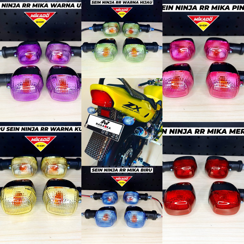 SEIN NINJA RR OLD NEW KAWASAKI NINJA 150 2 TAK CB MEGAPRO SEN DEPAN BELAKANG MIKA WARNA SINYAL ZX TH