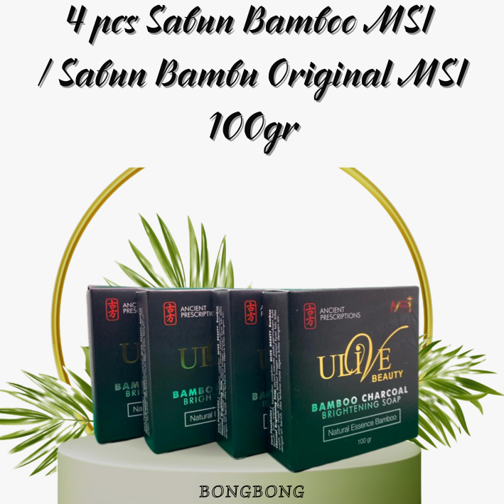 Paket 4pcs Sabun Bamboo MSI / Sabun Bambu Original MSI 100gr