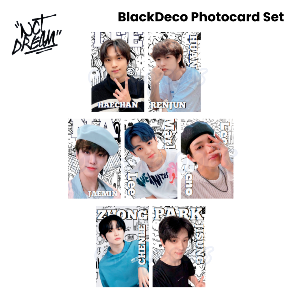 NCT DREAM Black Deco Photocard Set