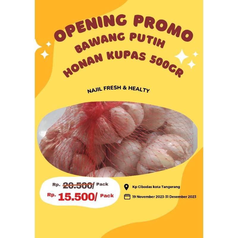 

bawang putih honan 500gr