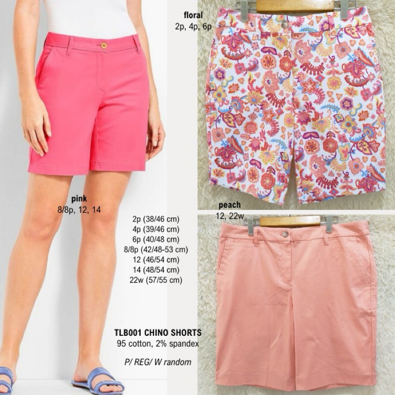 Celana Pendek Chino Wanita branded TALBOTS Original