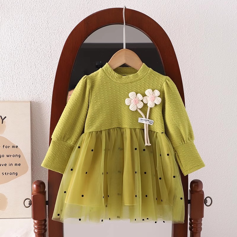 Dress Import Anak Perempuan Usia 1-4 Tahun | Pakaian Premium Untuk Anak Cewek Model Gaun Tutu Tile P