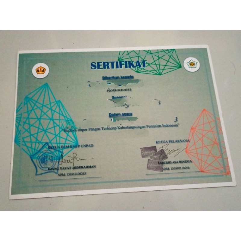 

Sertifikat Kustom