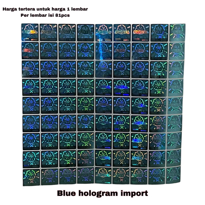 

STICKER HOLOGRAM ORIGINAL BLUE SERIES IMPORT
