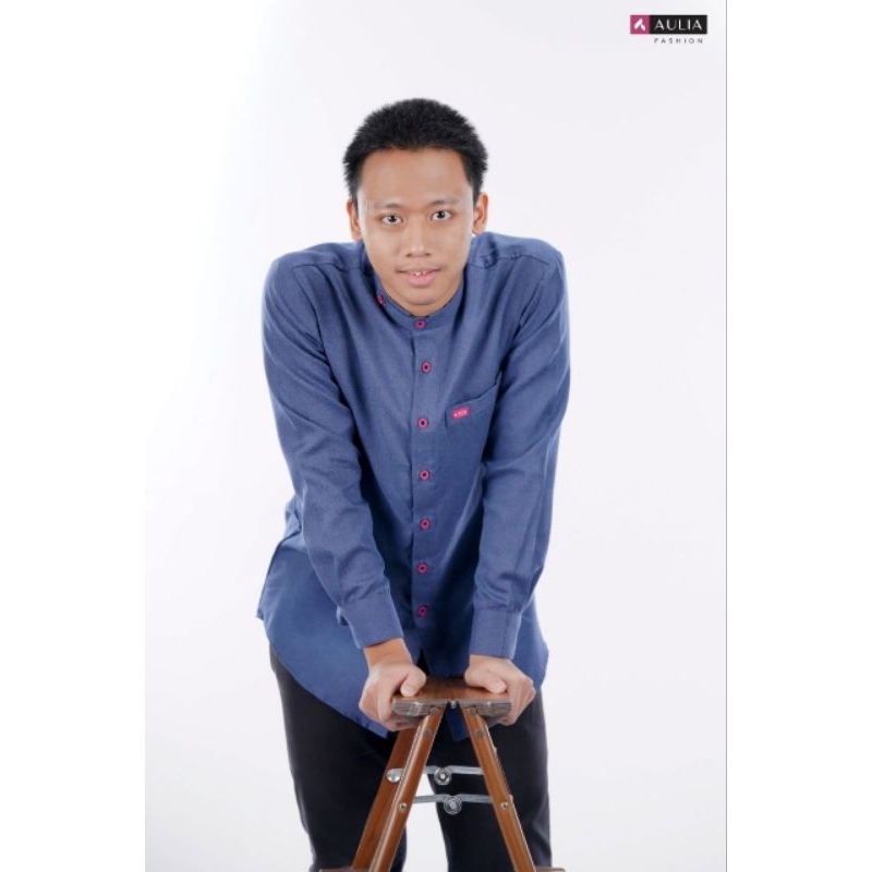 Baju Koko OEMAR Navy By AULIA fashion