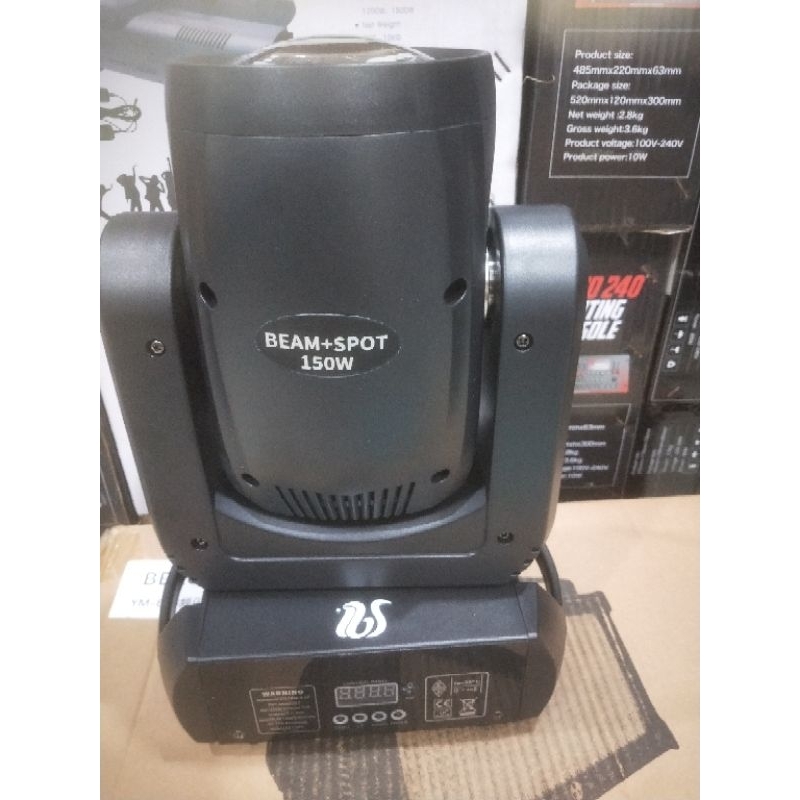 MOVING BEAM LEDSPOT 150WATT 6&12 PRISMA