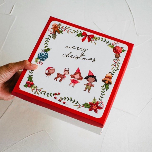 

Kotak Natal 20x20 Kotak Kue Brownies Spiku / Dus Hamper Natal