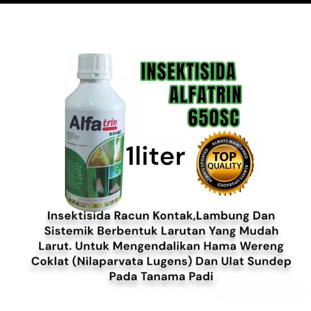 INSEKTISIDA ALFATRIN 650SC  1LITER INSEKTISIDA bahan aktif SIPERMETRIN/DIMEHIPO