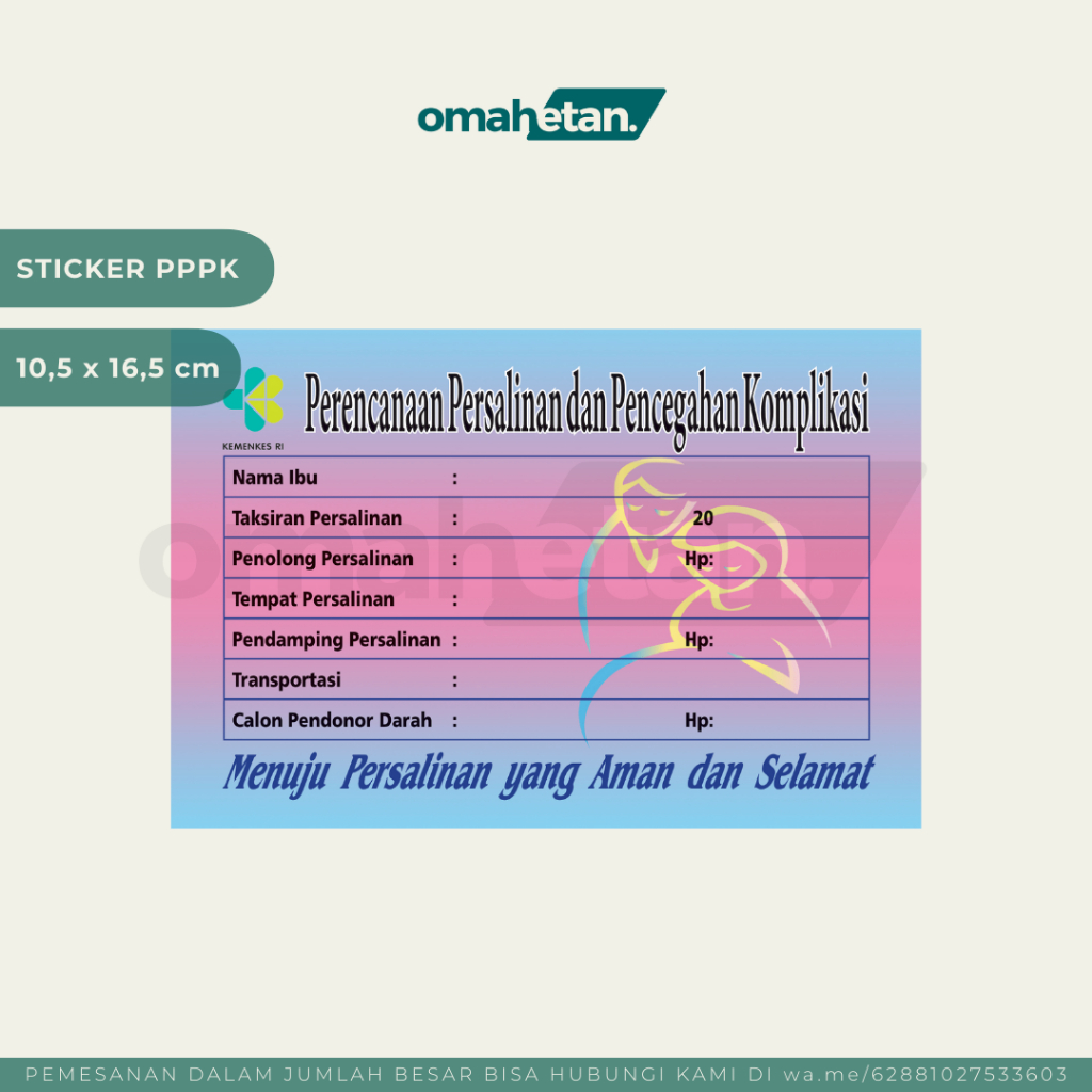 

Sticker Perencanaan Persalinan dan Pencegahan Komplikasi Stiker PPPK P3K Original Posyandu Puskesmas Ukuran Kecil Stiker Buku KIA Murah