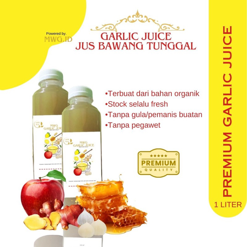 

MWG - 1 Liter Jus Bawang Tunggal Madu Lemon Jahe Merah Cuka Apel