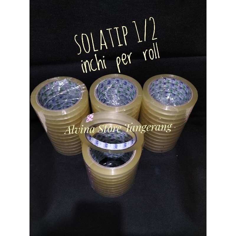 

Solatip 1/2 inchi per roll / Isolasi 1/2 inchi per roll Murah dan Berkualitas
