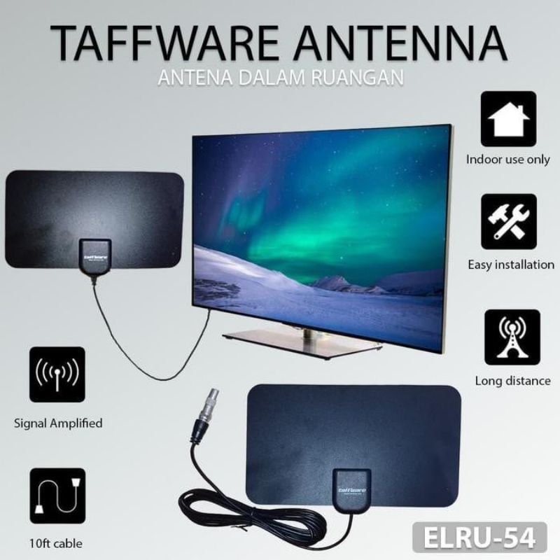 Antena Tv Digital Indoor Anthena  Clear  Tv Taffware Antena  Tv  antenna tempel indoor tipis