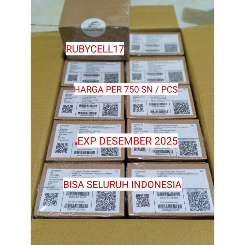 VCR INDOSAT KOSONG HARGA PER 750 SN( ISI 750 SN) TERMURAH