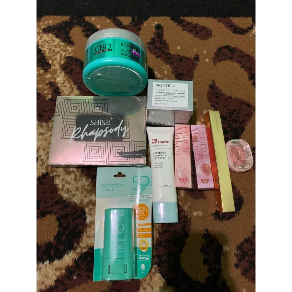 [READY] CBD Hair Mask Eyeshadow Palette Salsa Skintific Clay Mask Volcano The Originote Sunscreen Wa