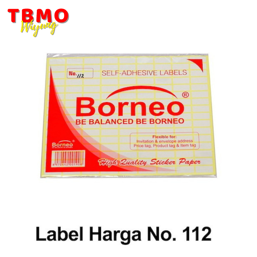 

Label Harga No. 112 Borneo / Label Harga 112