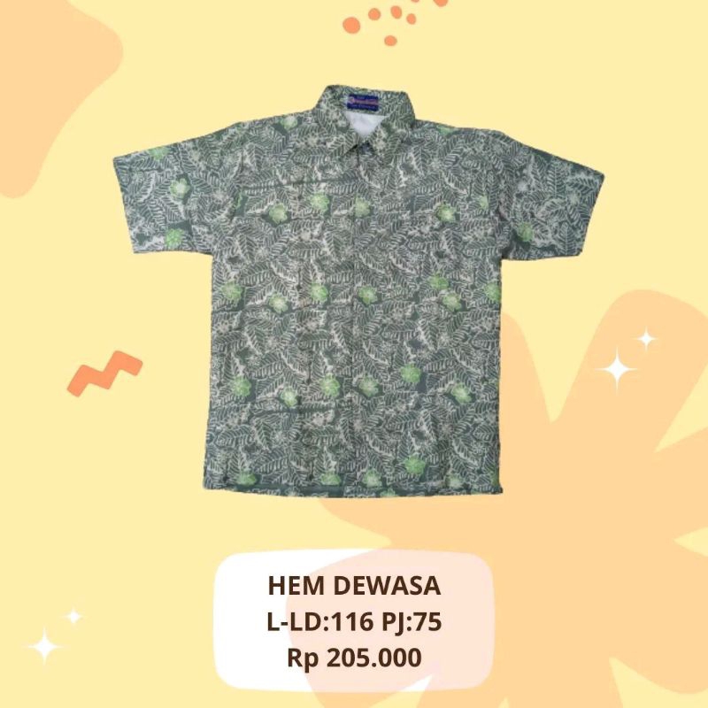 HEM PRIA BATIK BAHAN DOBBY