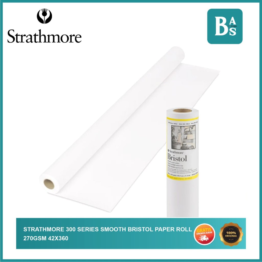 

Strathmore 300 Series Smooth Bristol Paper Roll 270GSM 42x360