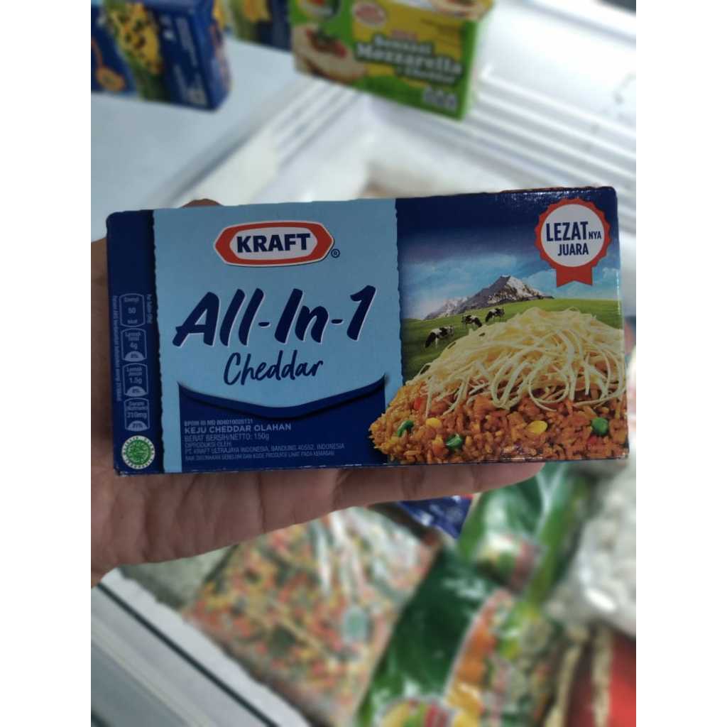 

Keju kraft all in one cheddar 150gr - kraft all in one 150gr