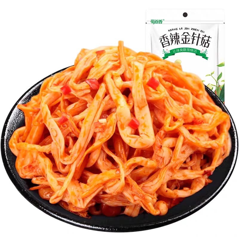 

HALAL! JAMUR ENOKI SPICY SHU DAO XIANG/ (蜀道香香辣金针菇) 30 gram