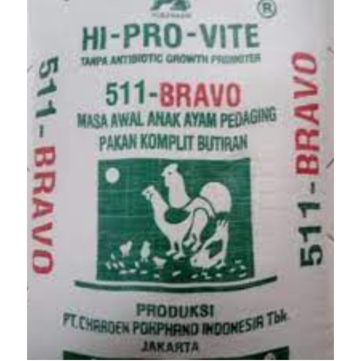 Pur Ayam 511 Bravo kemasan repack 1 Kg