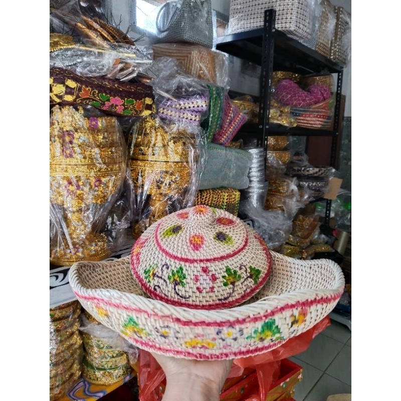 BOKOR ANYAMAN ROTAN TALI ATE UK 30cm BALI