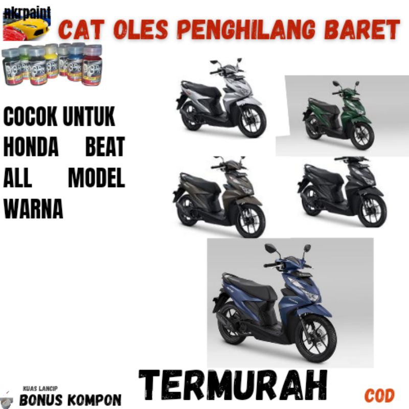 CAT OLES BARET HONDA BEAT HIJAU,BIRU ,BROWN,HITAM,SILVER ,CAT OLES PENGHILANG BARET HONDA VARIO ALL 