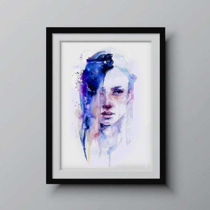 SKETSA WAJAH ABSTRACT WATERCOLOR PAINTING sangat cocok di jadikan buat kado