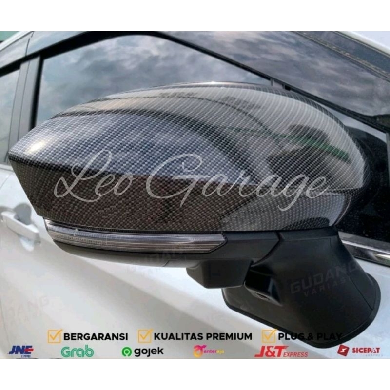 AVANZA XENIA VELOZ 2022 2023 2024 COVER SPION MIRROR CARBON GLOSSY MOBIL PELINDUNG AKSESORIES TEMPEL