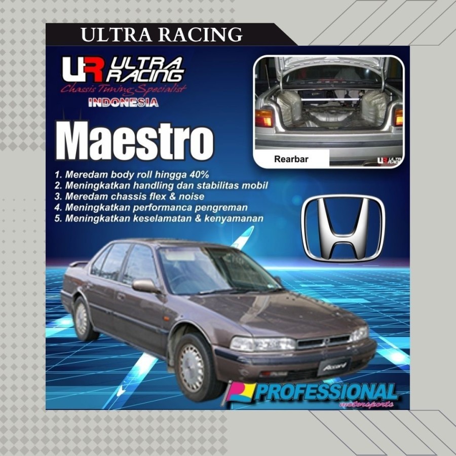 Aksesoris Stabiliser Strutbar ULTRA RACING Rearbar Accord SM4 Maestro