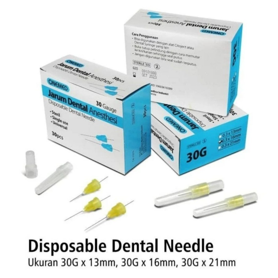 Disposable Dental Needle Onemed / Jarum Citoject 30G