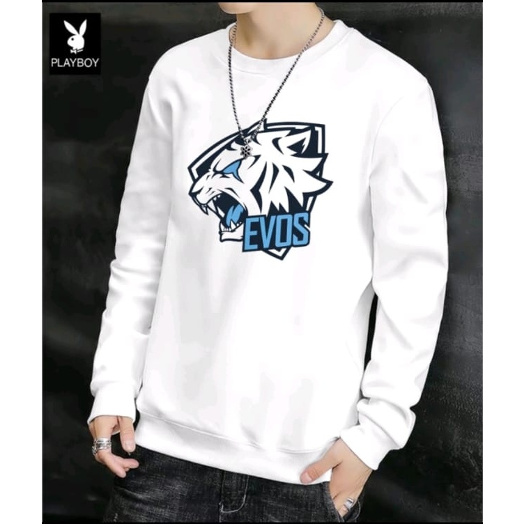 Bisa COD Sweater Keren Promo Sale Kaos Pria Kekinian Game Evos Baju Unisex Gamers Terbaru Crewneck Cowok Kasual Sweter Pria Distro Kaos Pria Lengan Panjang Sweater Remaja Dewasa Kaos Oblong Kasual Murah