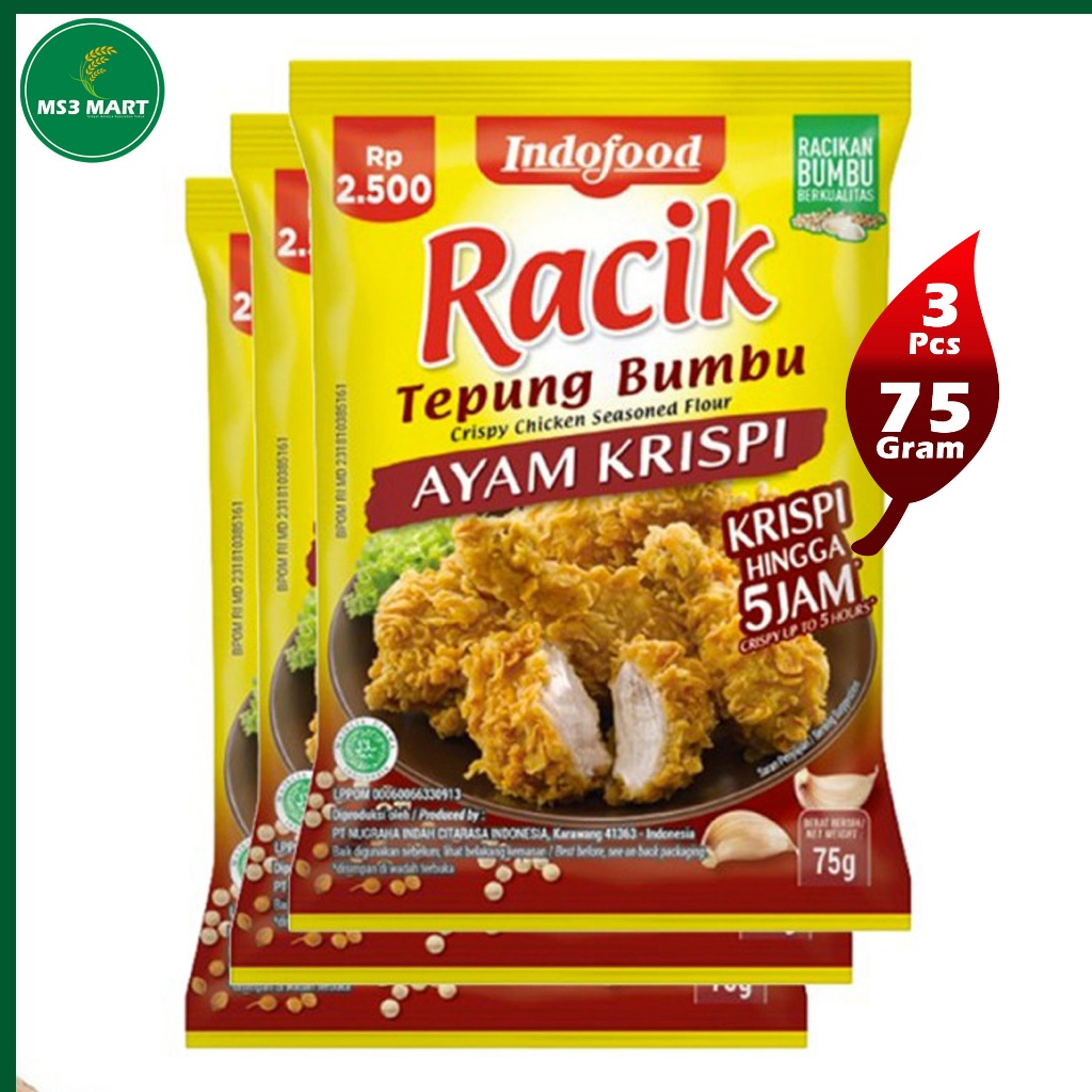 

Tepung Racik Ayam Krispi 75 Gram 3 Pcs | MS3 Mart