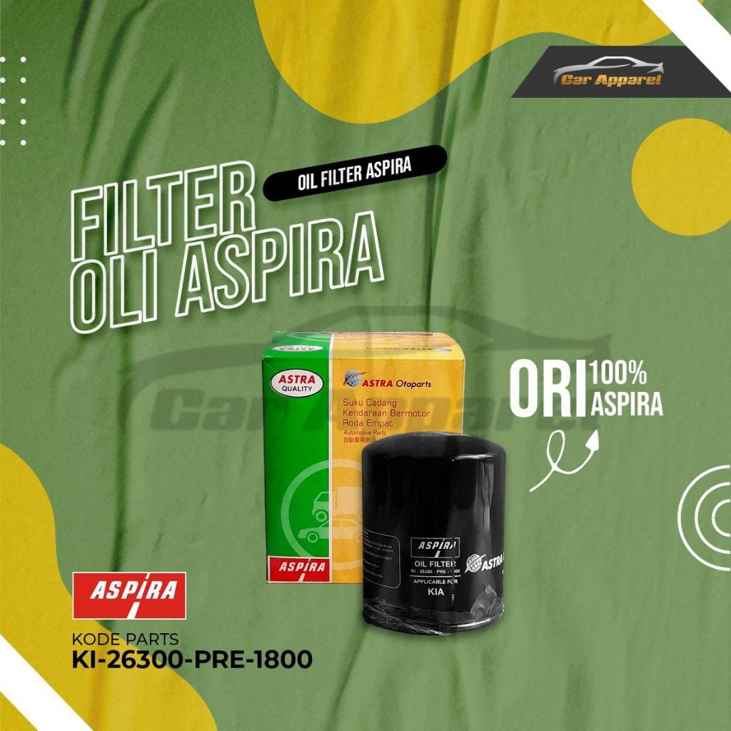 Oil Filter Sedona Hyundai H1 Aspira KI-26300-PRE Filter Oli