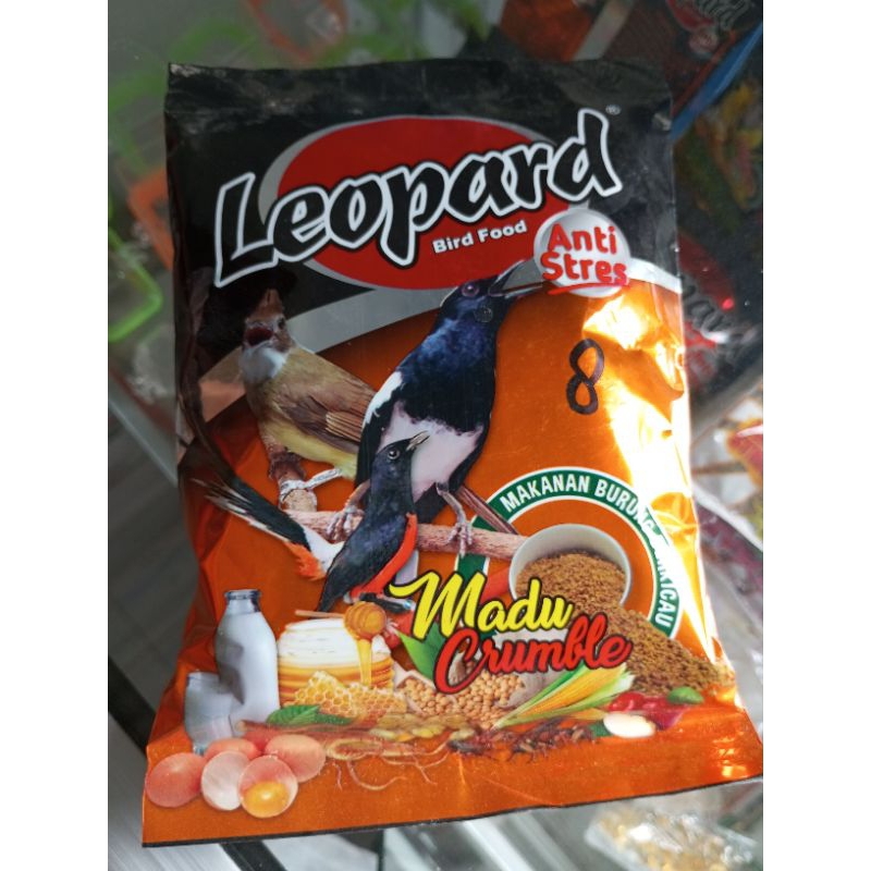 leopard madu Oranye pur pakan burung