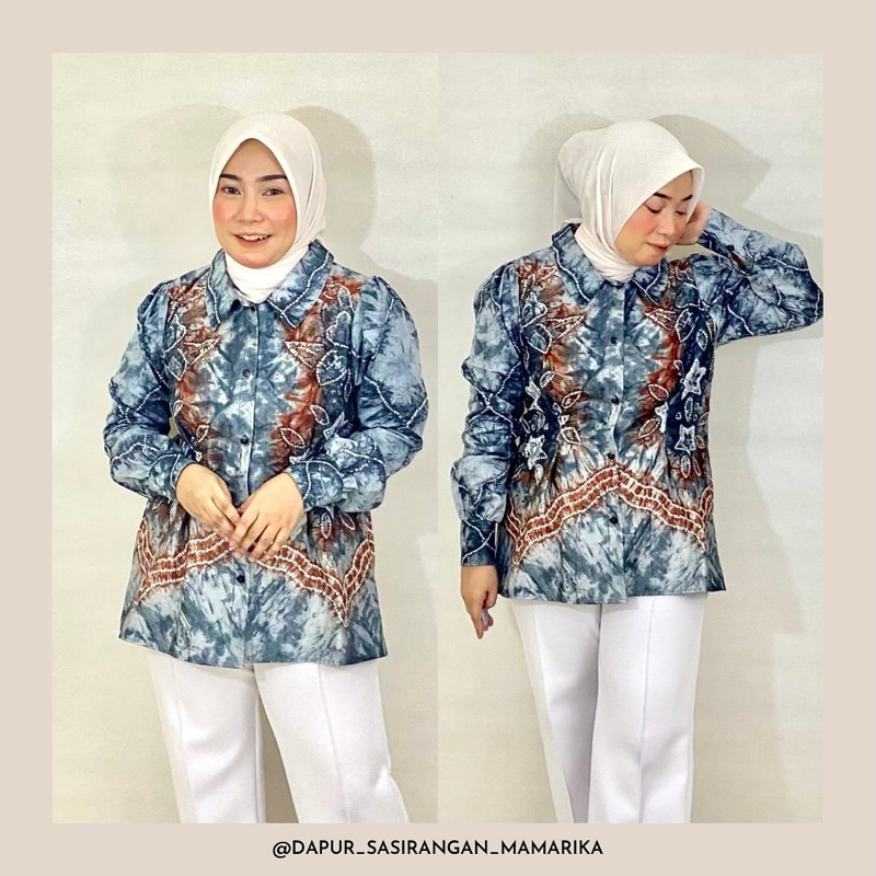 Blouse sasirangan | atasan sasirangan | blouse sasirangan kerja | atasan sasirangan kerja