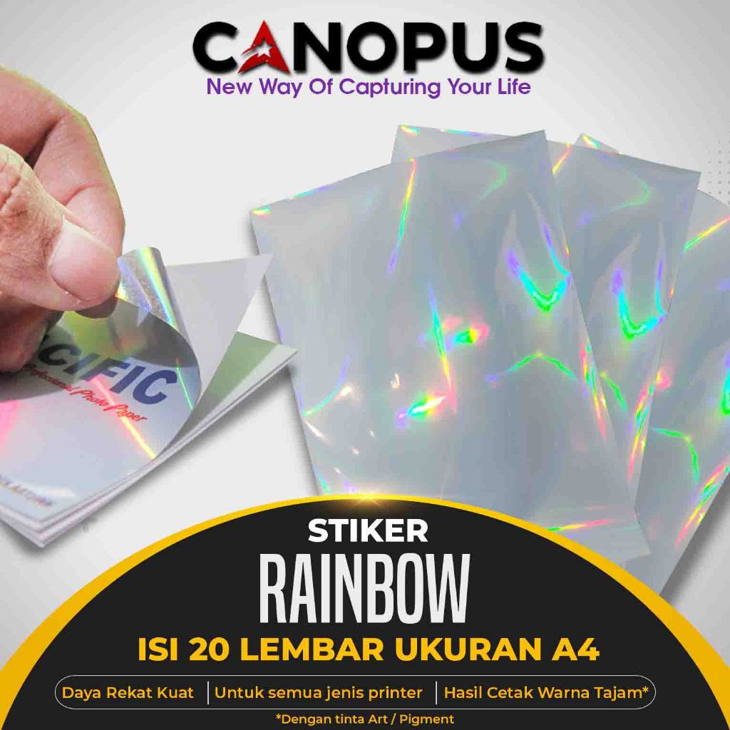 

Kertas Stiker Rainbow / Sticker Paper 135 gsm by Canopus