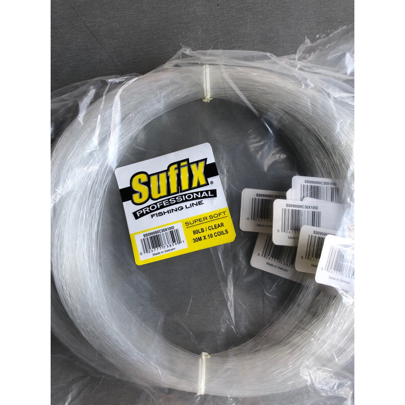 SENAR SUFIX 30x10 80LB 300M TRANSPARAN