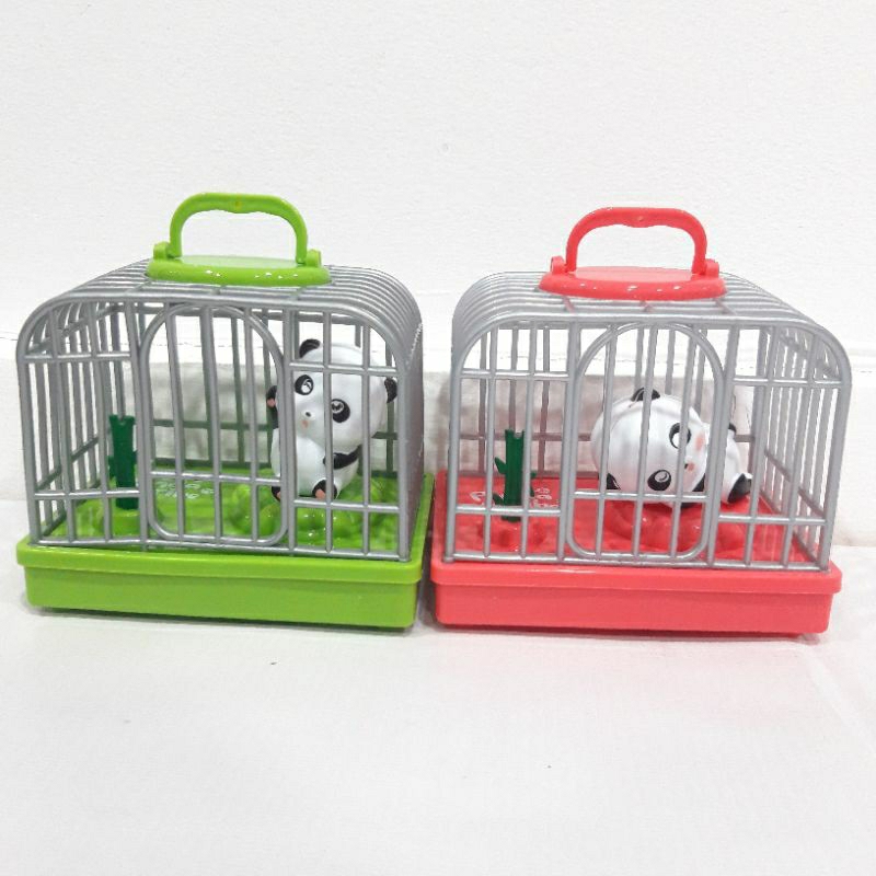 Planet Toyz - Mainan Anak Aneka Hewan dalam sangkar,kandang Burung Bird Cage Voice dan Panda Tribe P