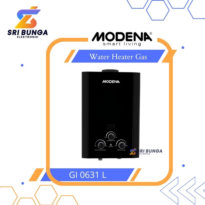 MODENA Pemanas Air Gas GI 0631 L Water Heater 6 Liter
