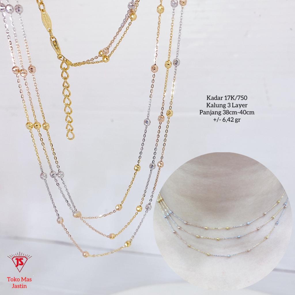 kalung jedar 3 layer kadar 16k/700