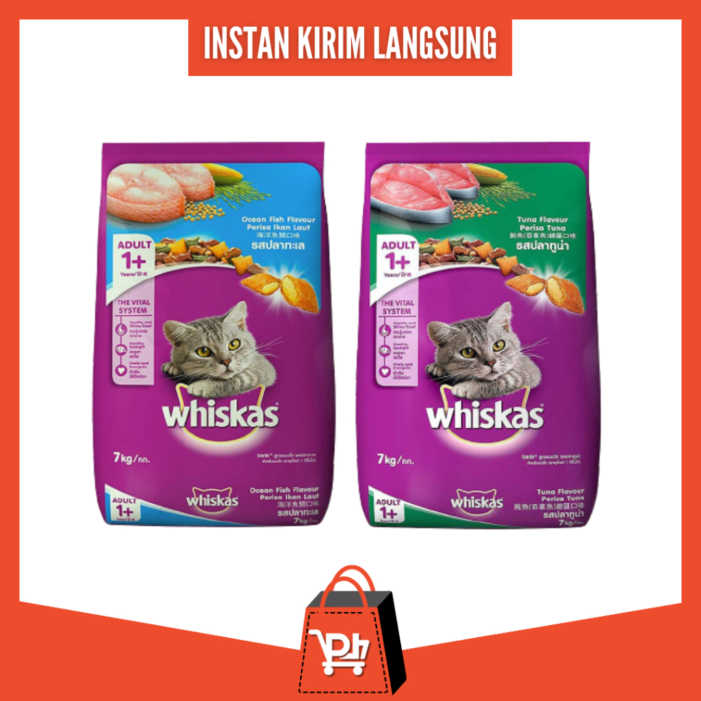 [ Instan 2 Jam ] (Repack) WHISKAS 1KG / Makanan Kucing Kering / Dry Cat Food