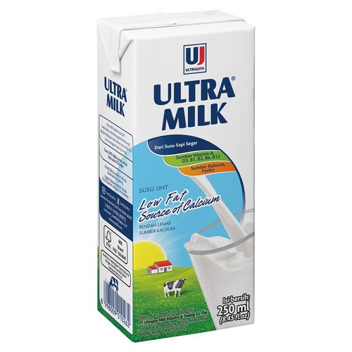 

ULTRA SUSU CAIR LOW FAT HI-CALCIUM PLAIN 250 ML