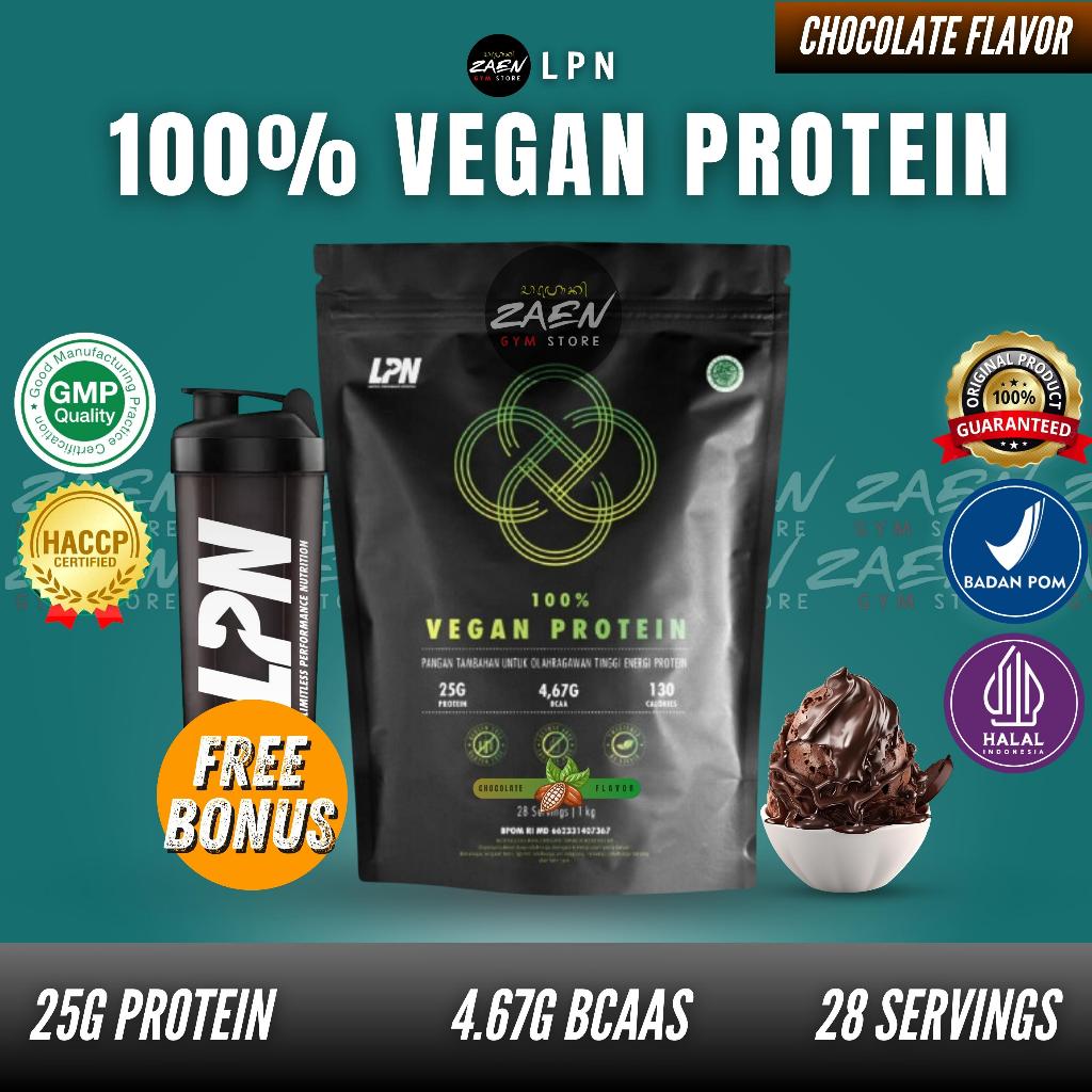LPN 100% Vegan Protein 2,2lbs BPOM Halal Whey Protein Vegan Diet whey
