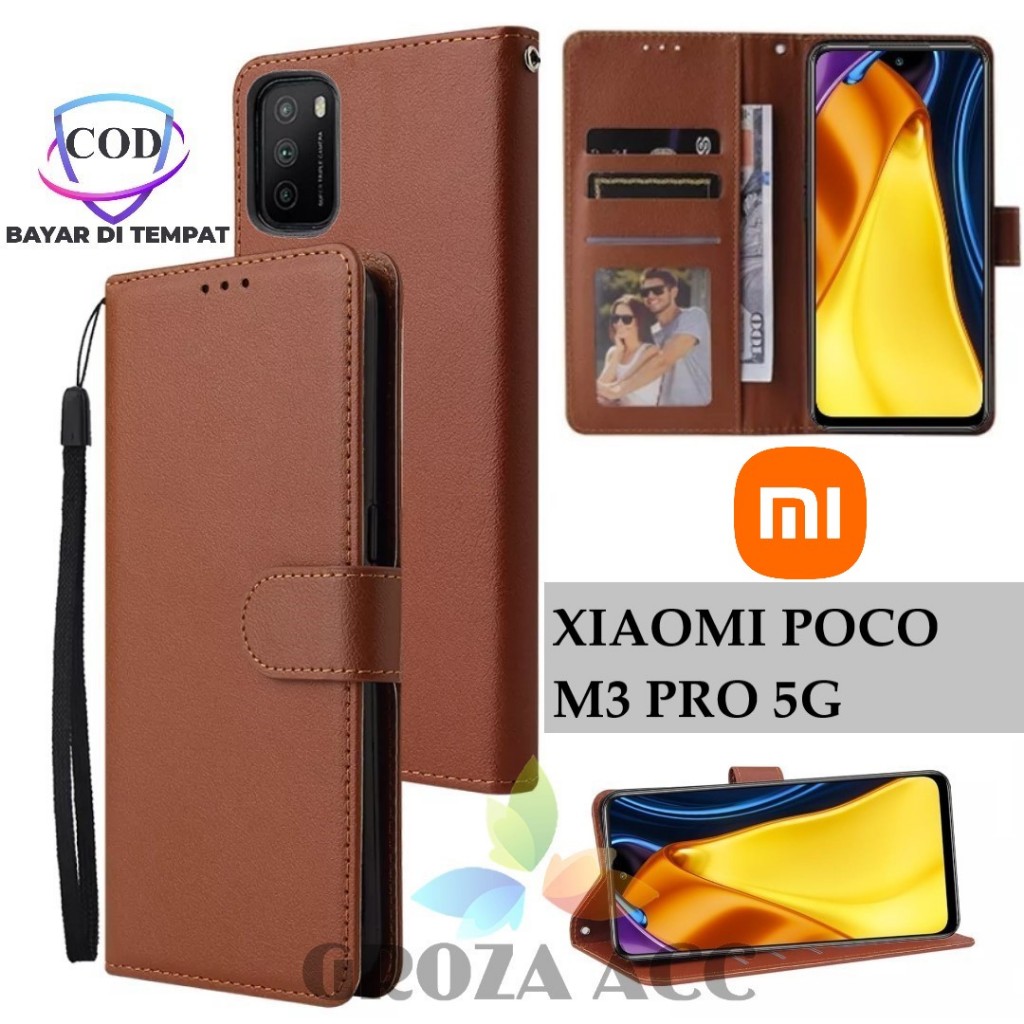 Flip Case XIAOMI POCO M3 Case Wallet Kulit Casing Dompet Case Wallet Leather Flip Case XIAOMI POCO M