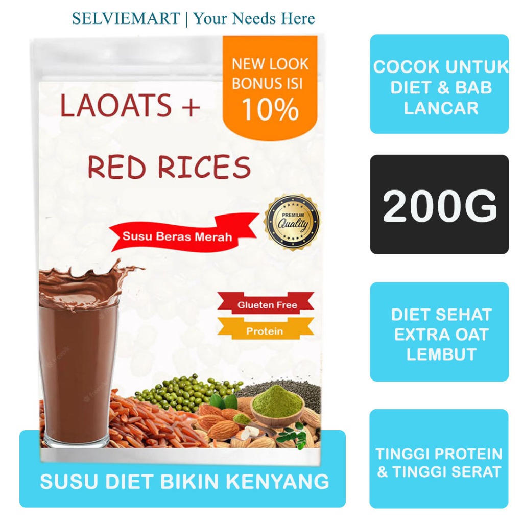 

Beras Merah Diet Susu Bubuk Diet Penurun Berat Badan Rendah Kalori Low Fat Oat Milk Beras Merah Untuk Diet Laoats