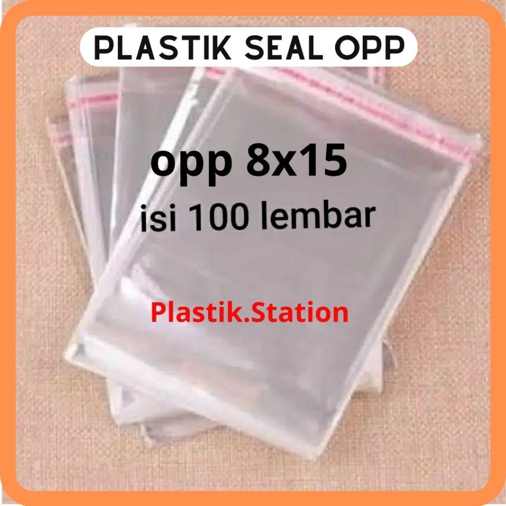 Plastik OPP Bening Lem Perekat 8x15 (100-lbr) OPP Plastik OPP Plastik Lem Kaca Plastik Undangan, Rot
