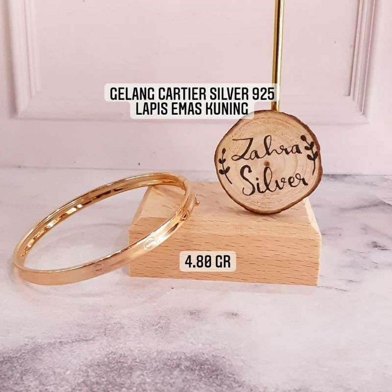 Termurah Gelang Perak Wanita Asli Silver 925 Lapis Emas Kuning ( terima jual kembali ) ?