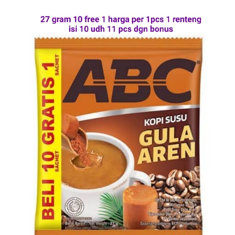 kopi abc gula aren sachet siap saji 27gr